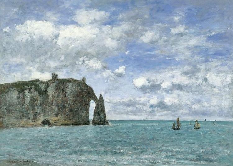 Eugene Boudin The Cliff of Aval China oil painting art